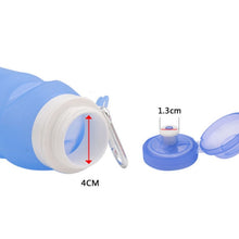 Load image into Gallery viewer, 600ml Silicone Folding Water Bottle
